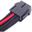 Silverstone EPS 8-Pin zu EPS/ATX 4+4-Pin Kabel, 300mm - schwarz/rot
