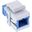 InLine Fiber optical Keystone Snap-in adaptor white, simplex SC/SC,
