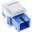 InLine Fiber optical Keystone Snap-in adaptor white, simplex SC/SC,