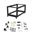 Startech 4POSTRACK8U 19-Zoll Serverschrank Stellfu&szlig; (8HE,