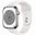 Apple Watch S8 Edelstahl GPS + Cellular Silver, Sportarmband White,