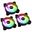 AeroCool Saturn 12F ARGB Pro, 3er-Pack 120x120x25mm 1000 U/min 19.6