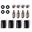 Alphacool Core Push Mounting 17mm M3/M4/UNC 6-32 Set 4x
