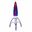 ThumbsUp! Lava Lampe Retro Rakete rot/blau