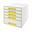 LEITZ Schubladenbox WOW Cube perlwei&szlig;/gelb 52142016, DIN A4 mit