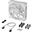 120mm Corsair RX RGB MAX Series, iCUE LINK RX120 RGB MAX White, RGB