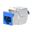 Intellinet Cat6a 10G STP Keystone-Modul blau