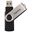 16 GB Hama Flashpen Rotate schwarz/silber USB 2.0